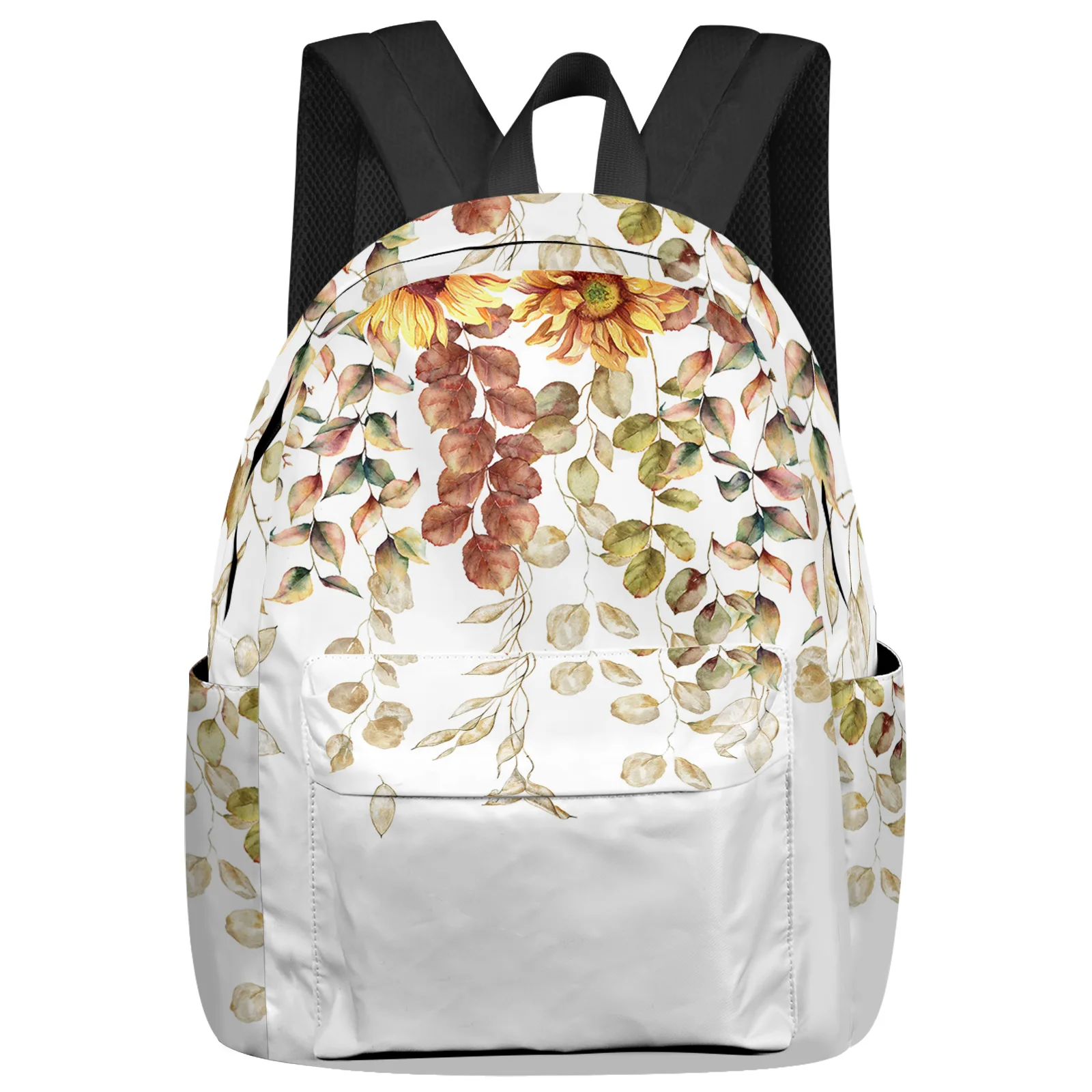 

Autumn Eucalyptus Leaves Sunflower Backpacks Teenagers Student School Bags Laptop Backpack Men Women Female Travel Mochila