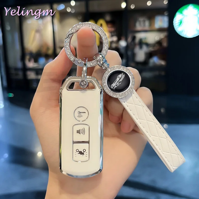 3 Buttons TPU Remote Car Key Case Smart Control Fob Cover For Honda PCX Forza 300 Airblade 125 C125 Super Cub Scooter Vario 150