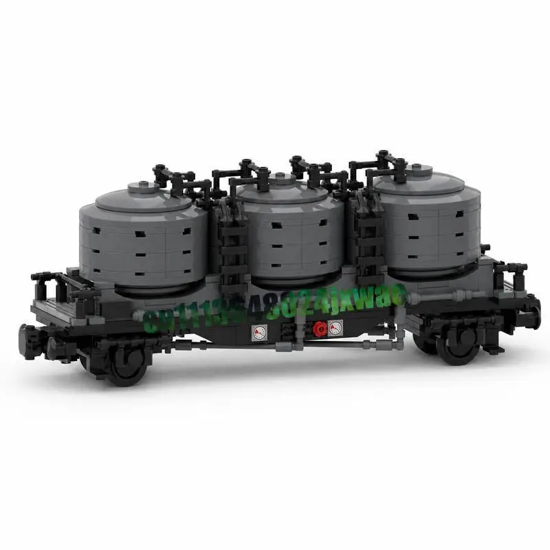 527PCS Powder Silo Train Car Model Custom Puzzle Building Blocks DIY Creative Assembly Educational Toy Gift Collection Display