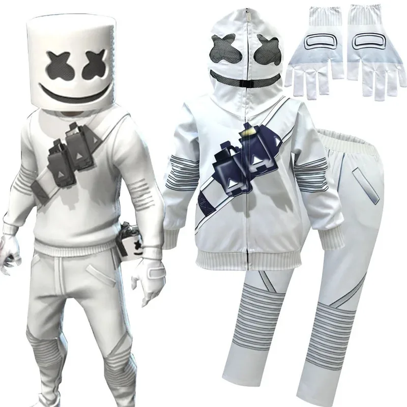 

2025 New Hundred Major Electronic Syllables Cosplay Kids Costume Boys Rock Music DJ mask Costumes Halloween Party Costume f ★ ★