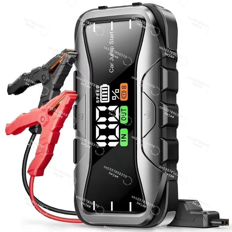 For 10 PD65W Bidirectional Charging Car Power Pack, 12V 6000A Portable Car Jump Starter, Emergency Booster