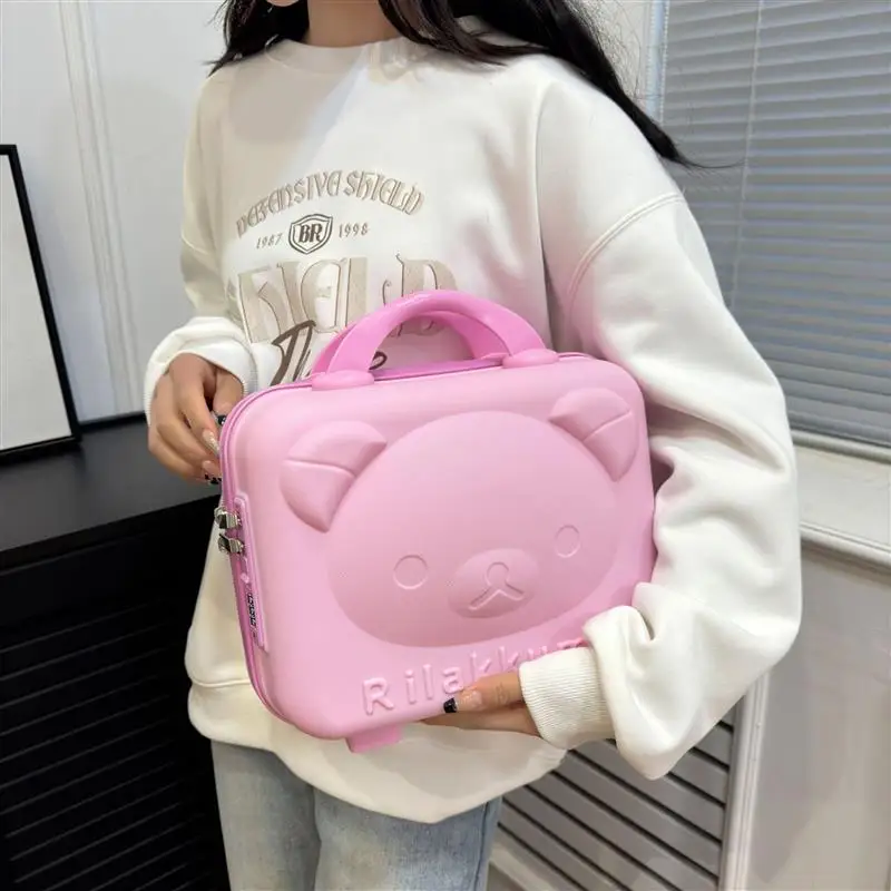 

Portable Handheld 4 Inch Cartoon Bear Storage Box Password Box Bear Lage Box eup Box Lightweight Travel Bag