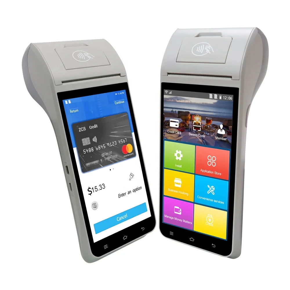 Rugged Design ZCS Z91 4G wifi EFT Android NFC POS Portable Android For Store inventory manage