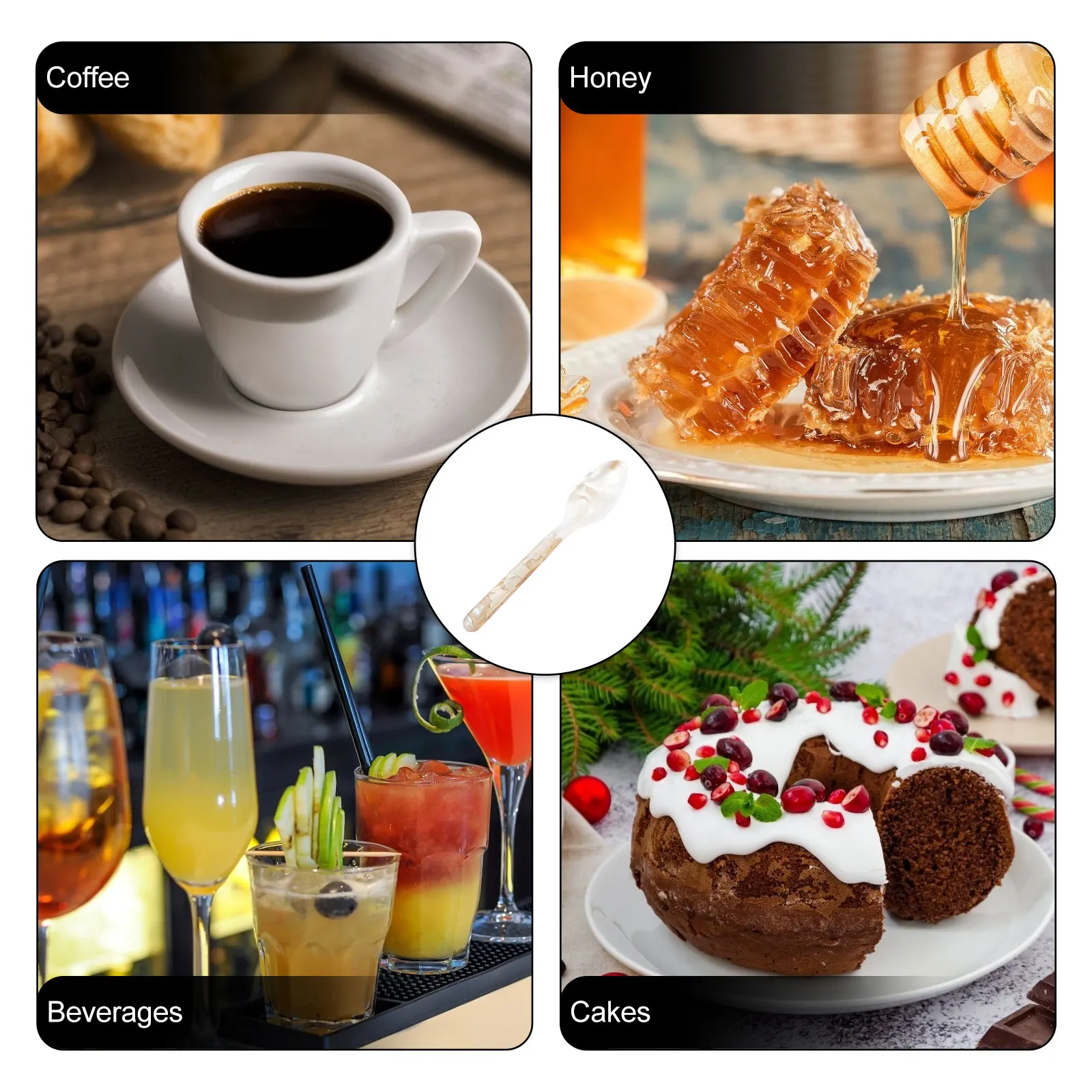 Adorable Household Shell Exquisite Coffee Dessert Stirring Spoon Smooth Wear-Resistant Non-Rust Kitchen Supply Buffet