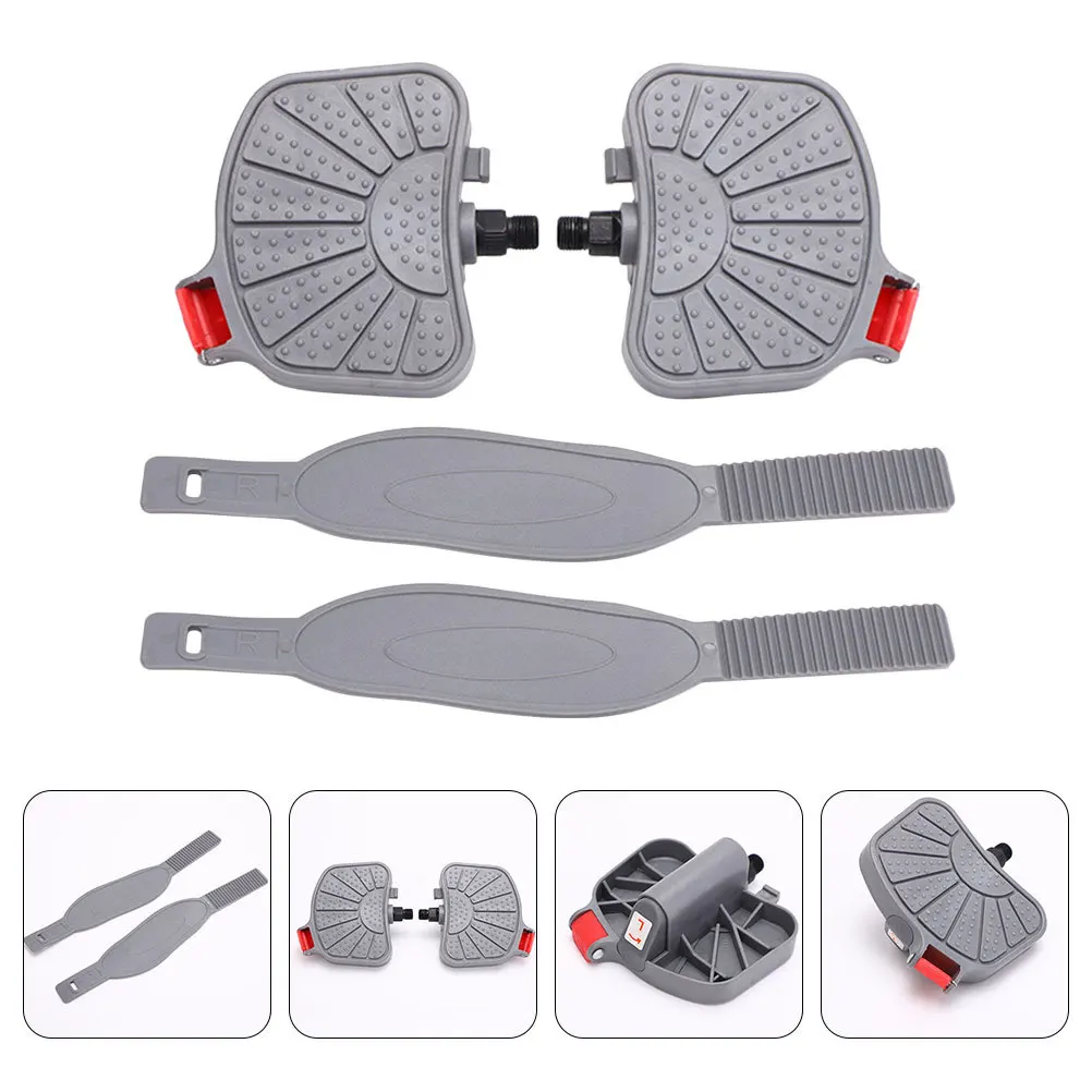 

1Set Universal Bicycle Pedals Plastic Durable Indoor Exercise Bike Pedal Accessories Anti-Slip Fitness Cycle Parts