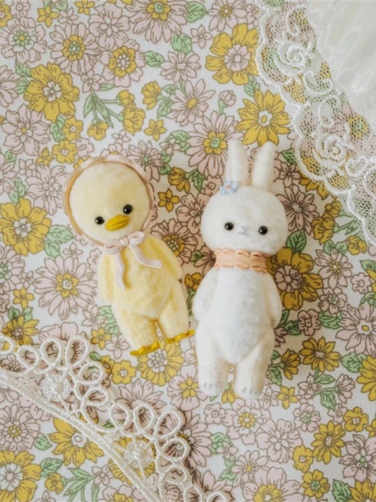 Genuine Kenelephant Vol.2 Gashapon Mori No Ehon Flocked Rabbit Chick Mini Animal Figurine Collectible Decor Ornament Toy Gift view 6