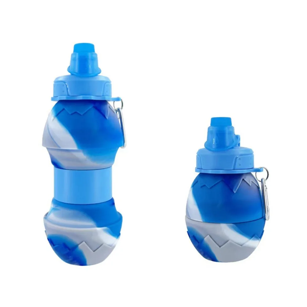 

With Carabiner Silicone Folding Cups Large Capacity Silicone Sport Water Bottle Portable Ball Portable Water Bottle Children