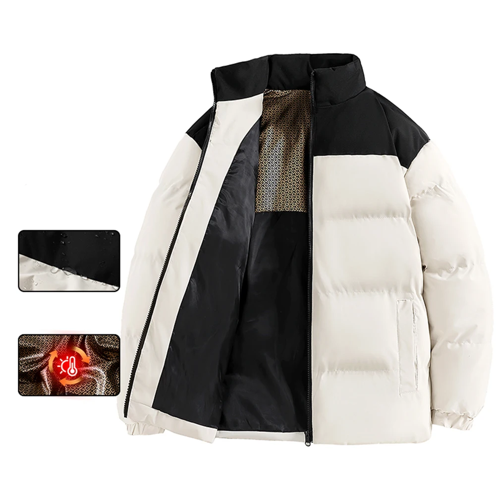 

For Men For Women Thickened Parka Bread Coat For Casual Wear Comfortable Parka For Daily Use Windbreaker Long Sleeve