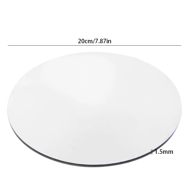 20cm Acrylic Round Mirror Non Glass Bedroom Desktop Ornaments Party Banquet Centerpiece Candle Tray Dining Table Decorative Tray