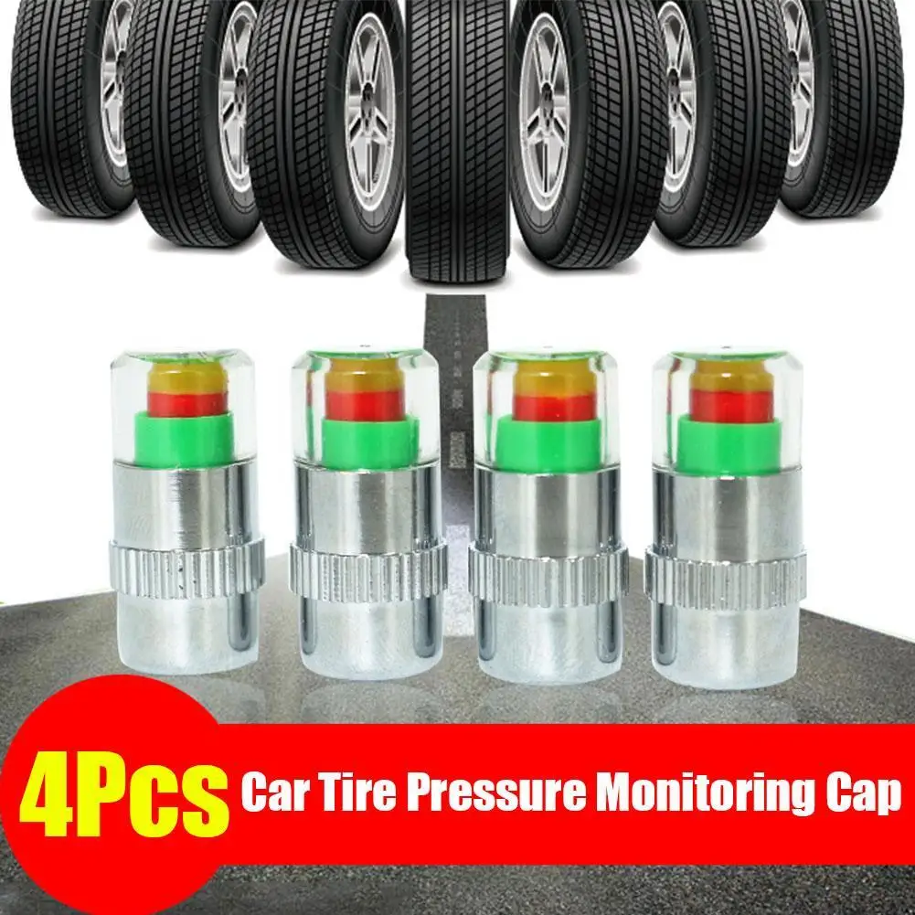 Car Tire Pressure Indicator Tire Pressure Gauge Indicator Alert Monitoring Valve Cap Sensor External Valve Detection Cars Part ﻿