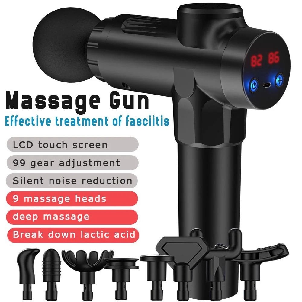 

99 Gear 9heads Masage Gun Fascia Electric Massager Neuk Massage Gun Back and Neck Massager Relaxation Treatment Masajeador Body