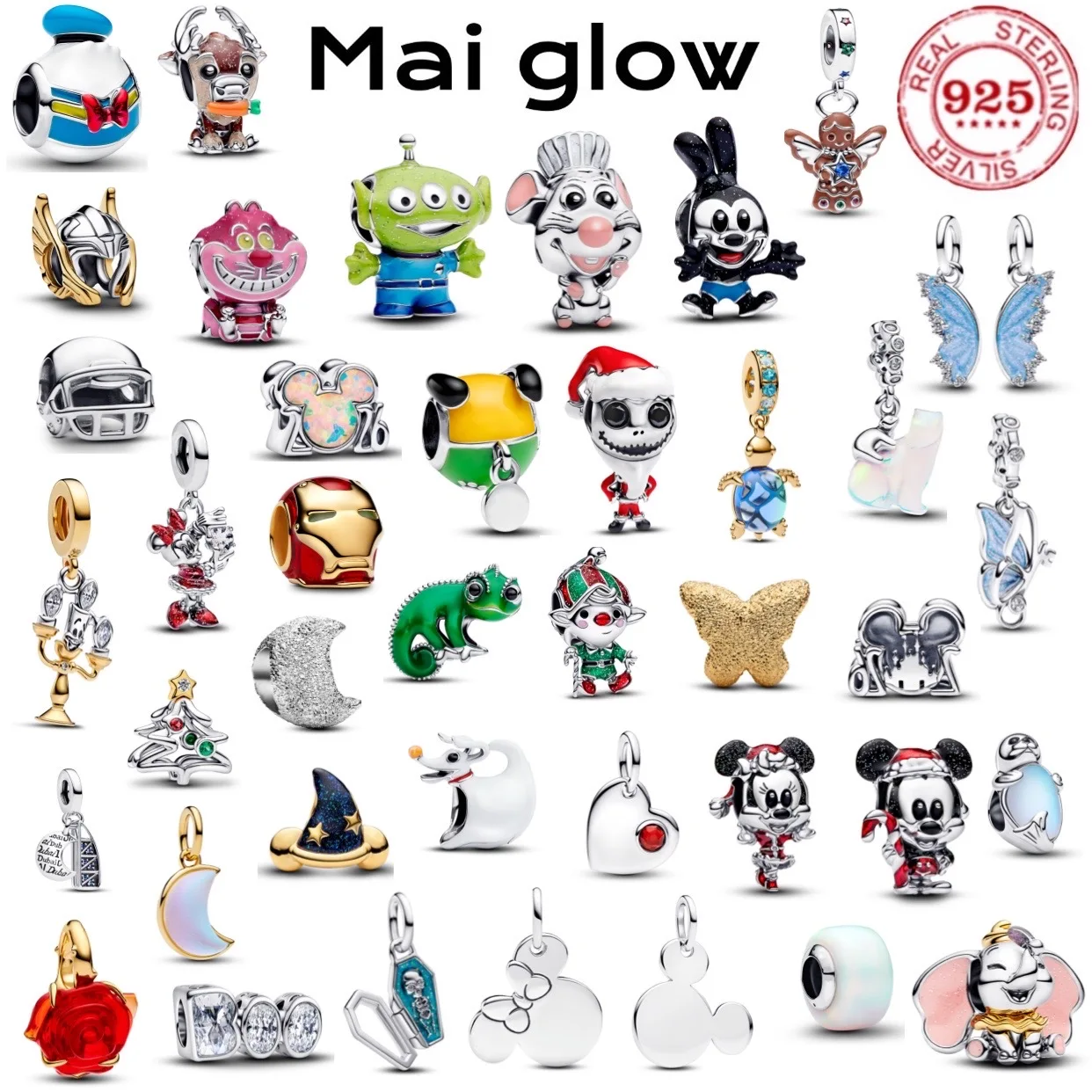 

2025 NEW 100%925 sterling silver charm bead Cheshire Cat Three-eyed Chameleon for women's fashion jewelry Festival gift