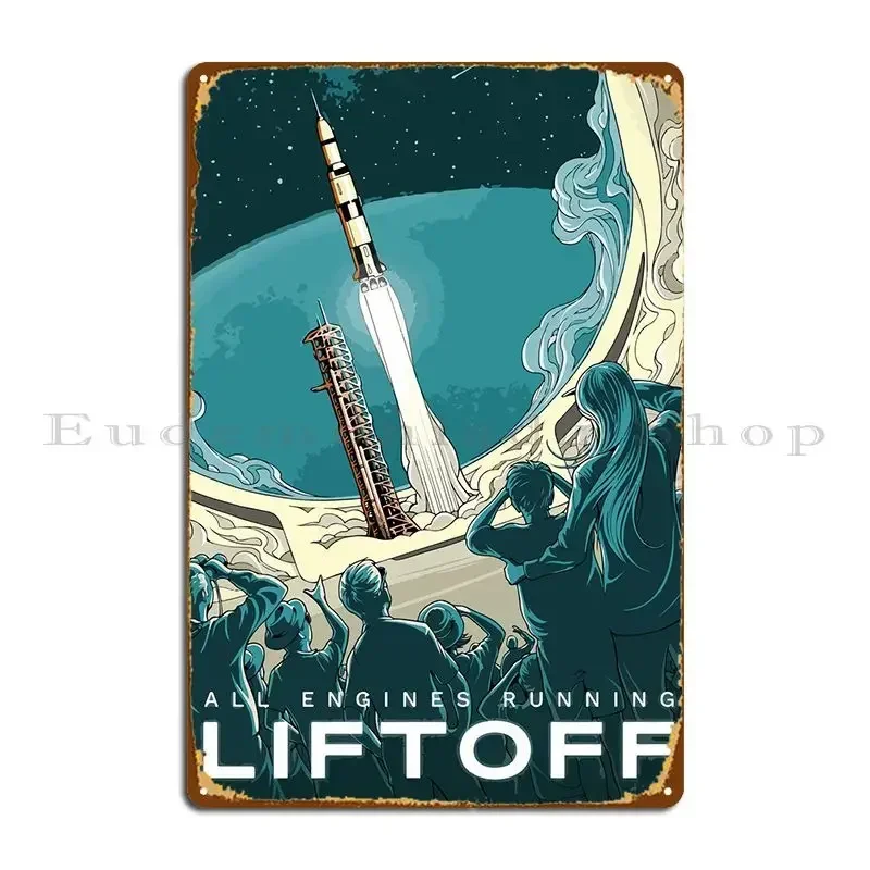 Retro Satellite Metal Plaque Poster Club Garage Pub Living Room Print Tin Sign Poster