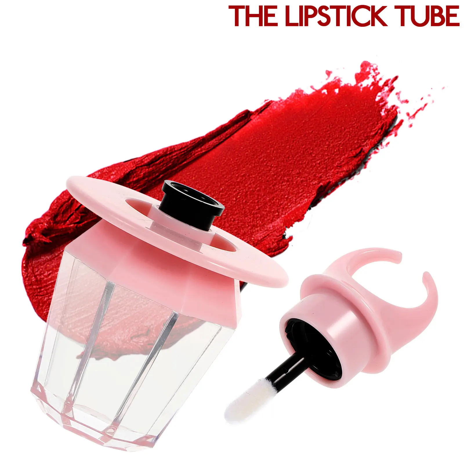 

12Pcs Lip Gloss Tubes Empty Ring Shape Humanized Design Fine Workmanship Plastic Lip Balm Containers for DIY Lipstick Making