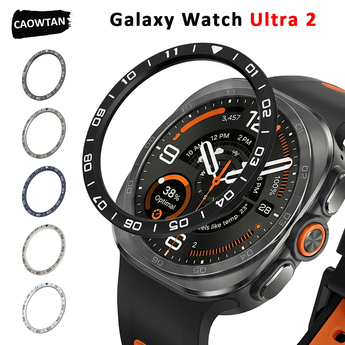 Bezel Ring for Samsung Galaxy Watch Ultra2 47mm Scale Rotation Plastic Circle for Galaxy Watch ultra2 47mm Anti-scratch Ring