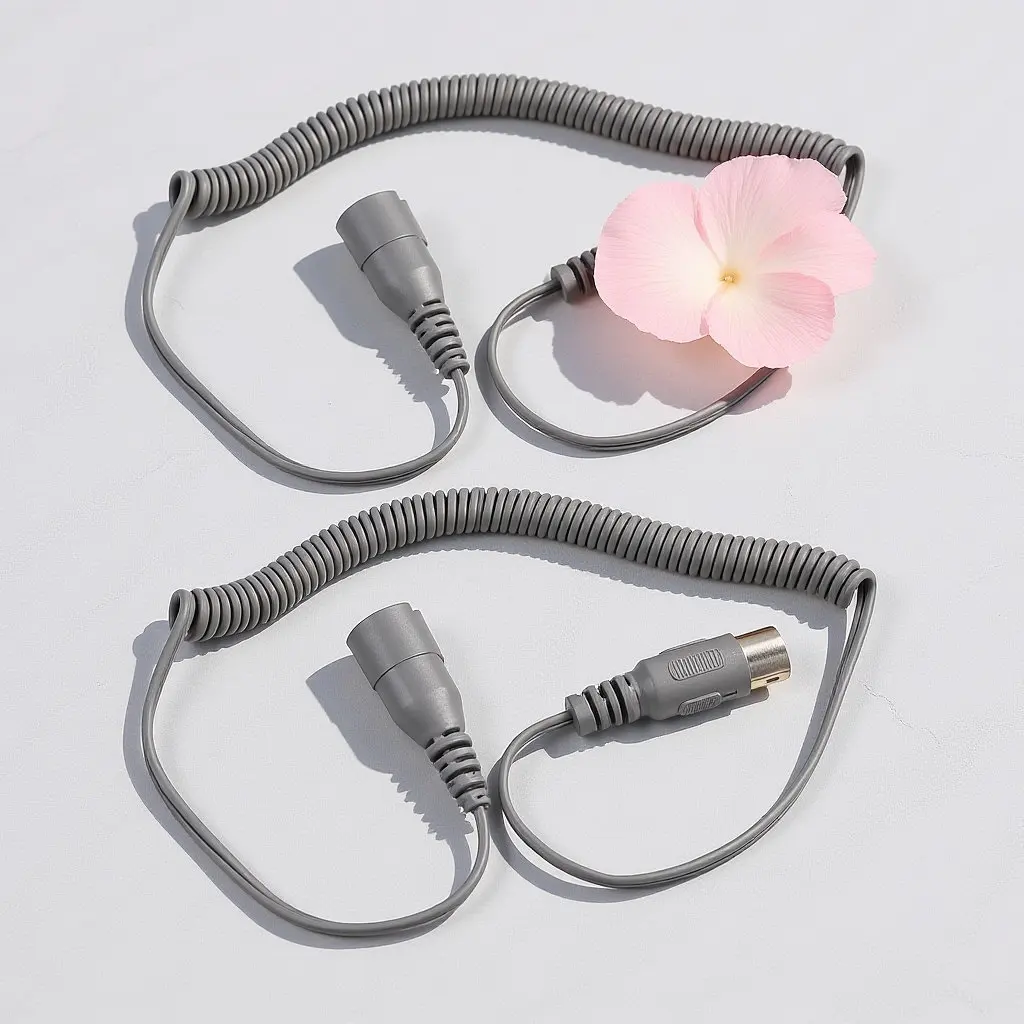 2Pcs 네일 드릴 교체 코드 모터 케이블 안정적인 전원 공급 장치 고속 30000Rpm 호환 전기 매니큐어 기계 부품