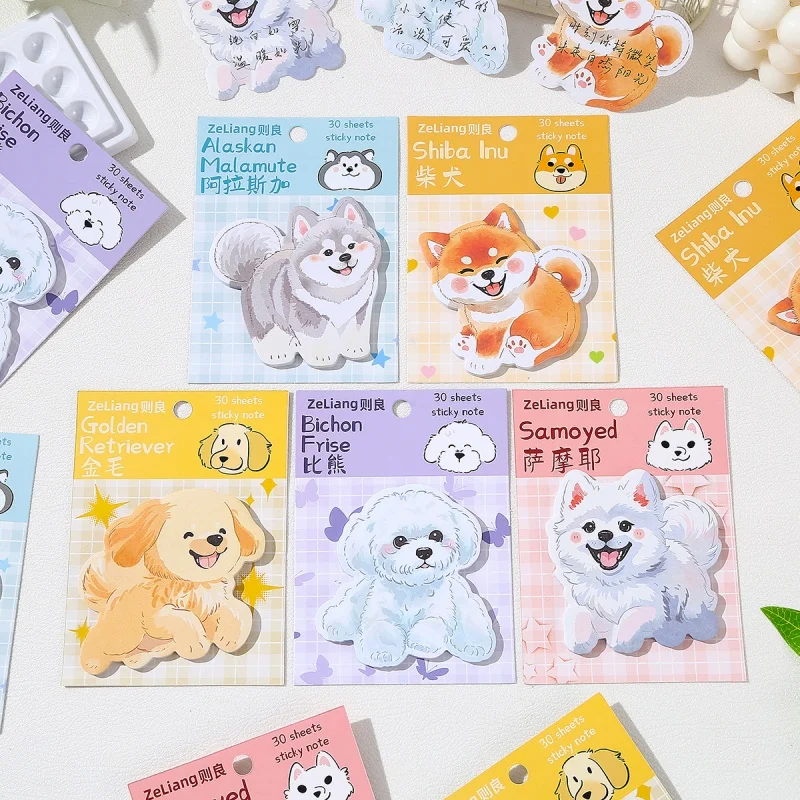 40pcs/lot Kawaii Dog Memo Pad Creative N Times Stationery Label Notepad Bookmark Post School Supplies