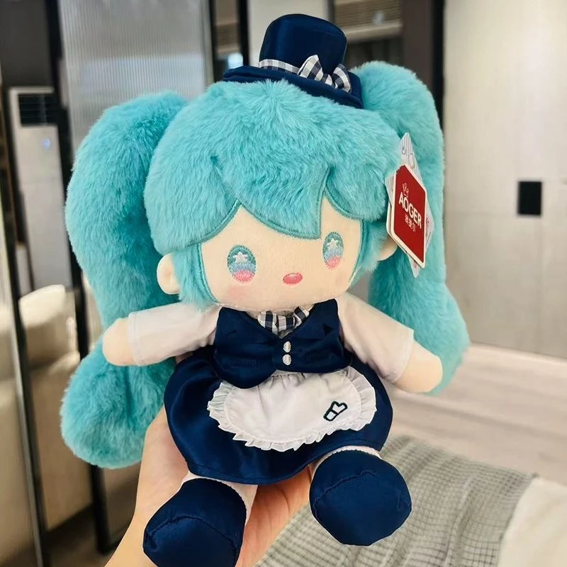 New Cartoon Hatsune Miku Plush Doll Anime Peripheral Hatsune Miku Cos Clothes Plush Sofa Pillow Children Companion Toy Doll Gift