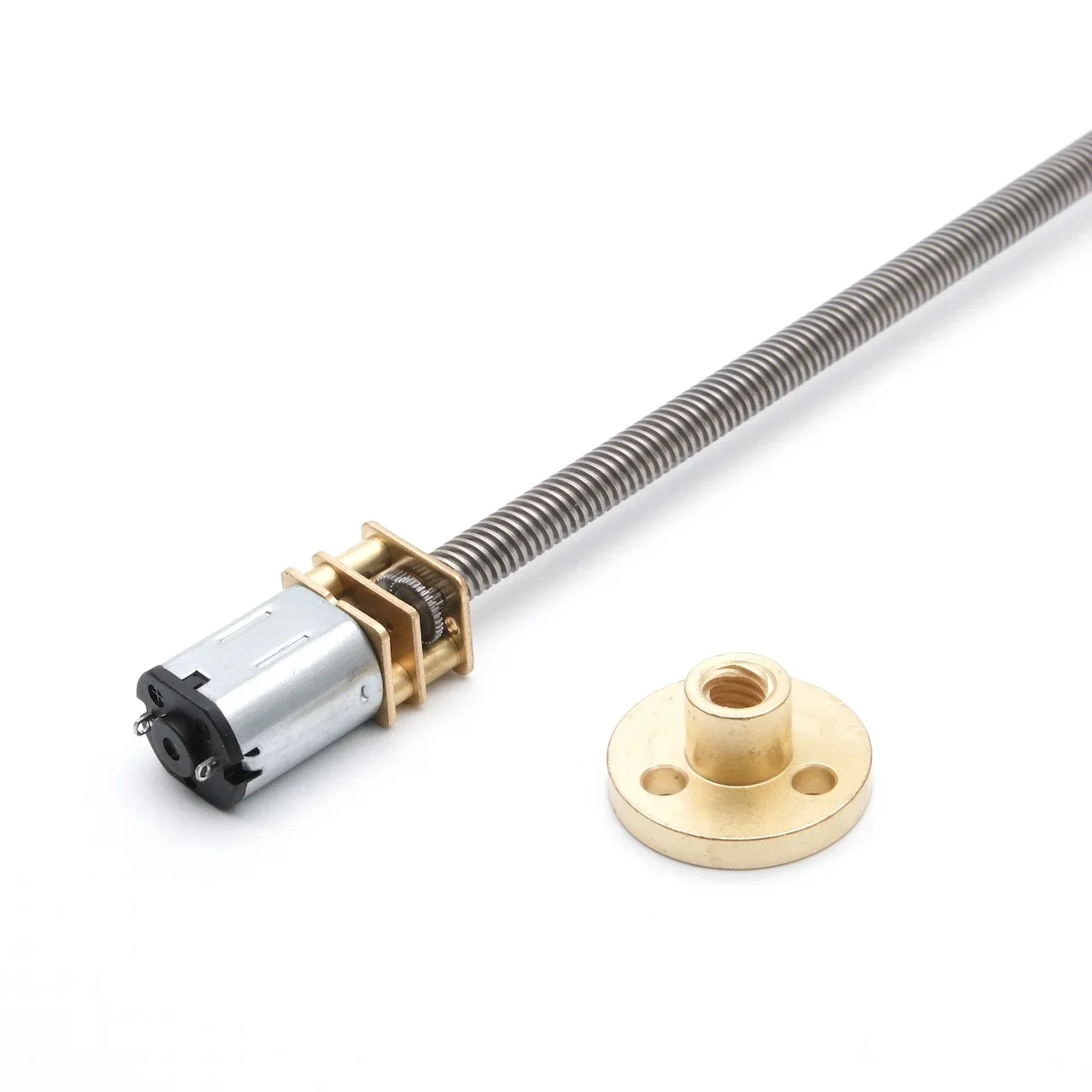 N20 Quality Guide dc gear Motor 3V6V12V Stainless steel Fast thread Flange Shaft T5 DIY Lift platform Conveyor belt 4MM thread