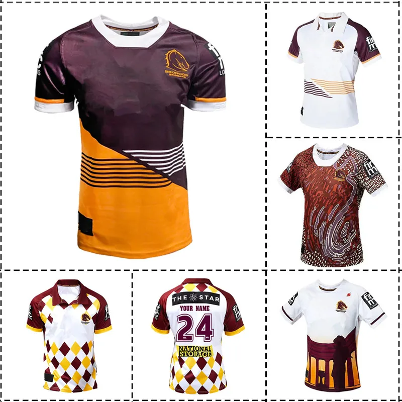 Embroidery Logo 2024 Broncos Home / Away / Indigenous / Heritage/ Anzac Rugby Jersey - Men's Size:S-5XL