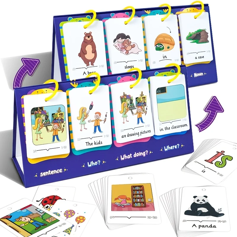 280PCS educational learning tools, interactive cartoon educational cards, classroom educational toys