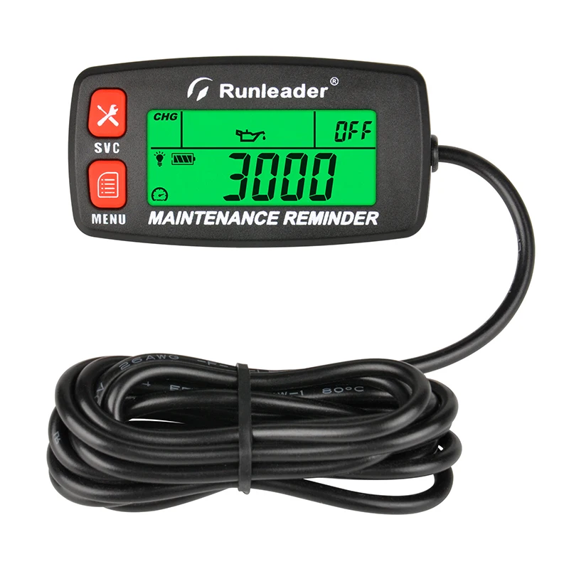 

Self Powered Engine Digital Maintenance Reminder Alert RPM Inductive Tachometer Gauge Hour Meter Backlit Resettable Tacho Hour M