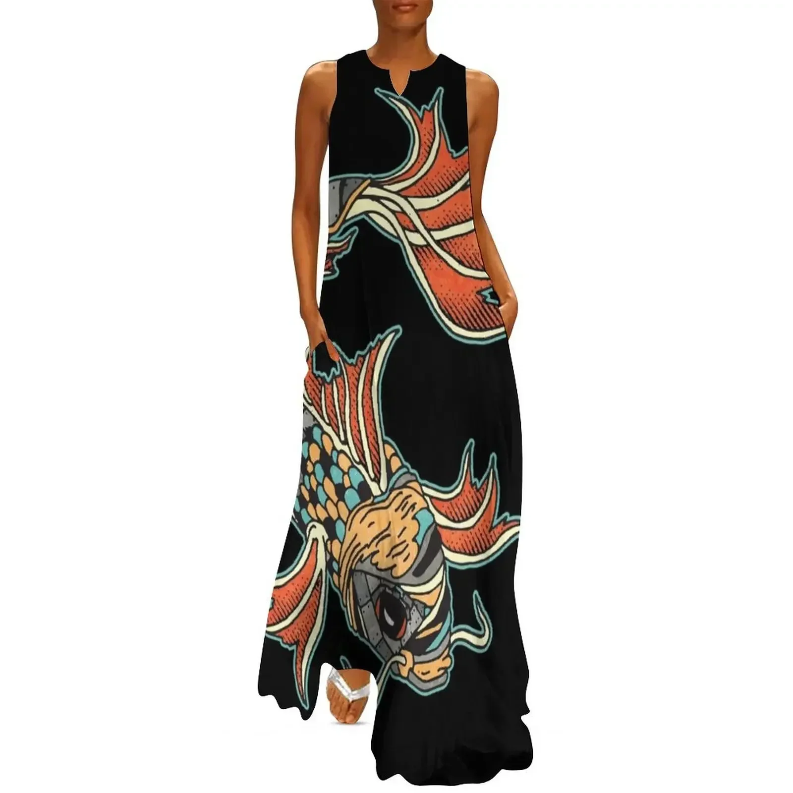 

Bio-Mechanical Koi Long Dress women dresses ceremony dresses loose summer dress prom dresses 2025 Dress