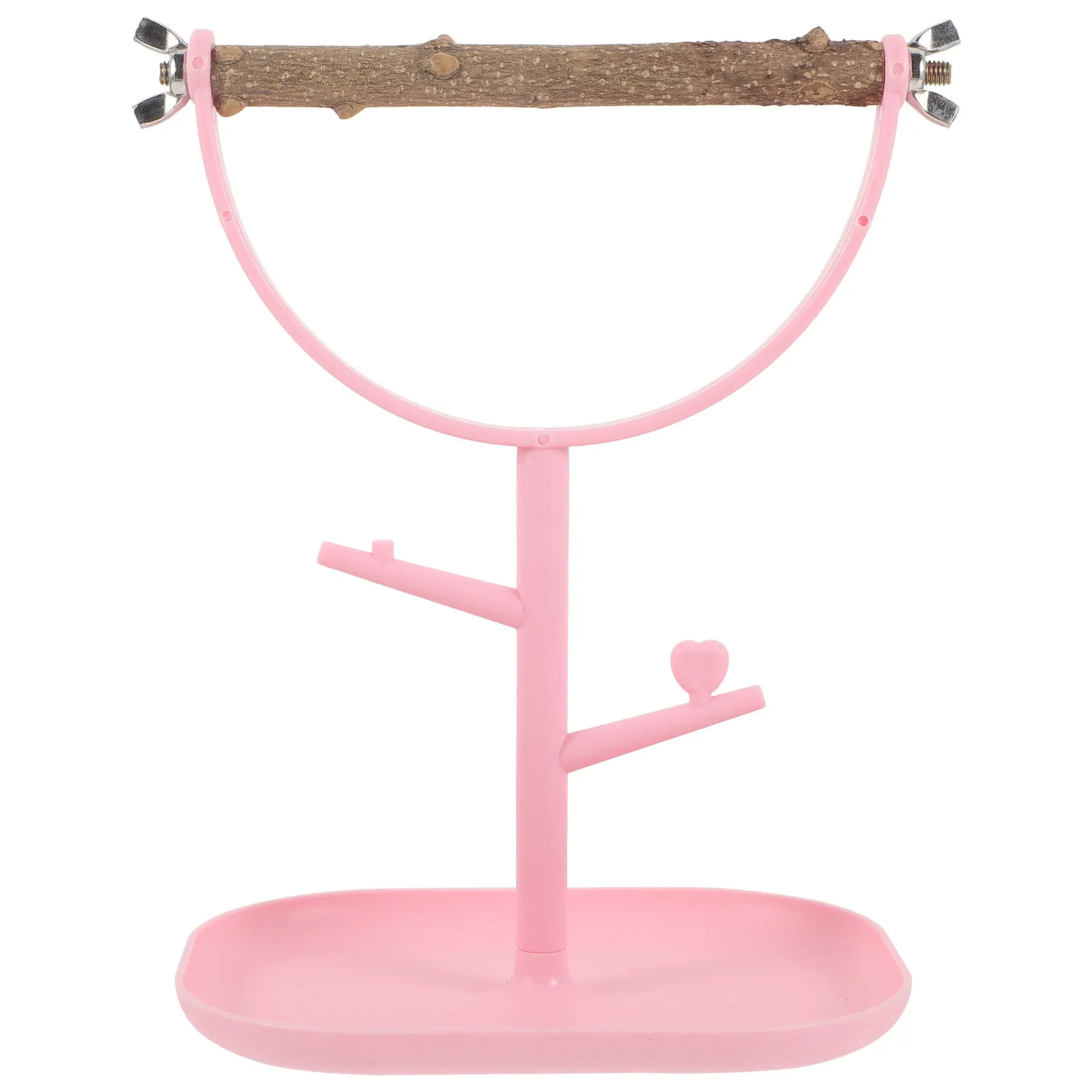 

Bird Training Perch Wooden Plastic Stable Base Desktop Parrot Stand Claw Grinding Exercising Platform Bird Training Rack