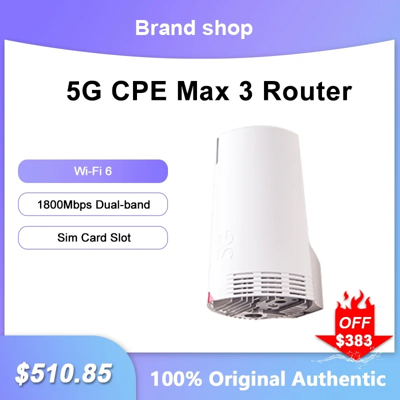 

TD Tech 5G CPE Max 3 Wifi Repeater 1800Mbps Dual-band Wi-Fi 6 Outdoor Router With Sim Card Slot Network Extender Signal Booster