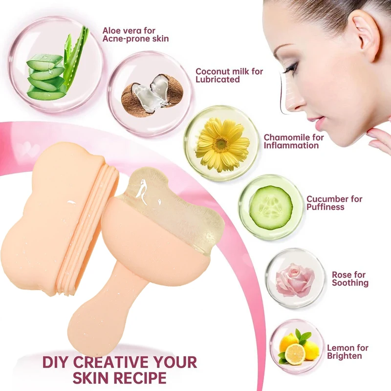 Rouleau de glaçons en Silicone, masseur pour le visage, rétrécit les Pores, gonflement des yeux, rouleau de glace pour le visage, moule de boule de glace de beauté, outil de soins de la peau