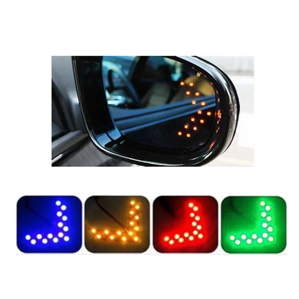 

1set Rear View Mirror LED Turn Signal Light Arrow Panels Indicator Light Rearview Mirror Signal Bulb 12V 14 SMD Car Accessories