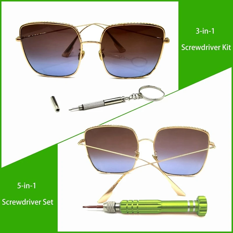 5-in-1 Mini-Schraubendreher, Brillenschraubendreher, Brillenreparaturset, magnetisches Schraubendreher-Set für Uhren