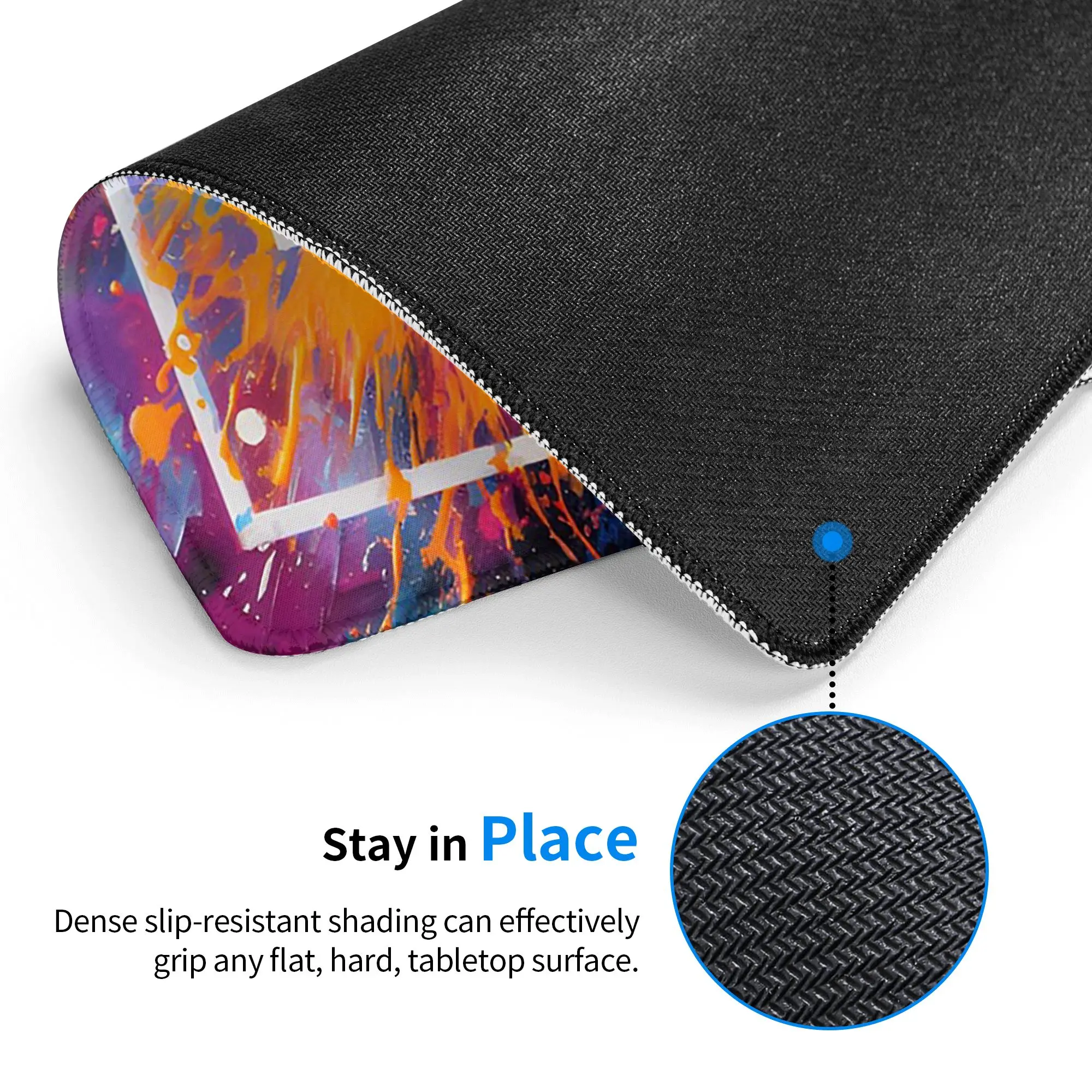 Graffiti Spray Paint Basketball Mouse Pad Computer Keyboard Mouse Mat Gaming PC Laptop Desk Mat Office Table Mats