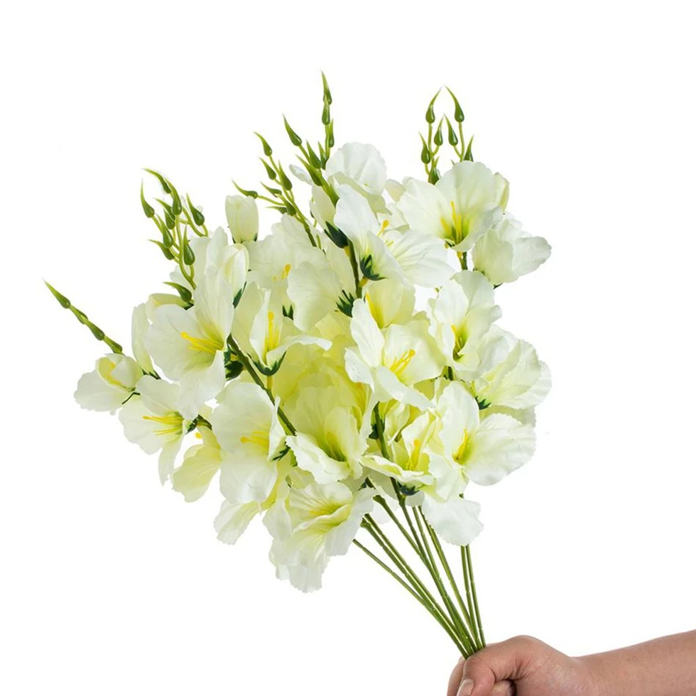 العثة الاصطناعية السحلية زهور الزفاف جدار المنزل السنة الجديدة ديكور زخرفة باقة الزفاف خلفية ترتيب فني داخلي #6