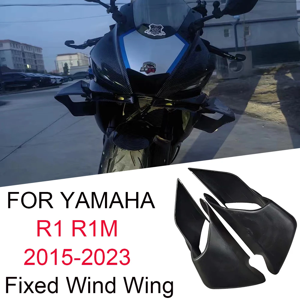 

R1 R3 R25 Winglet for Yamaha YZF-R1 YZF-R1M R3 R25 2015-2023 Fixed Wind Wing R1M 2021+ Motorcycle Fairing Shell Accessories