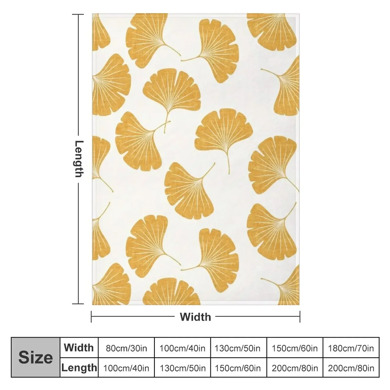 Ginkgo biloba -gingko leaves Throw Blanket Giant Sofa Heavy Blankets