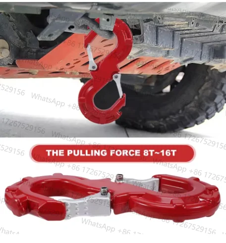 Red S-Shape Quick Rescue Shackle Trailer Winch Hook Car JK Offroad Towing Recovery Kits 4X4 Auto Winch Trailer Shackle