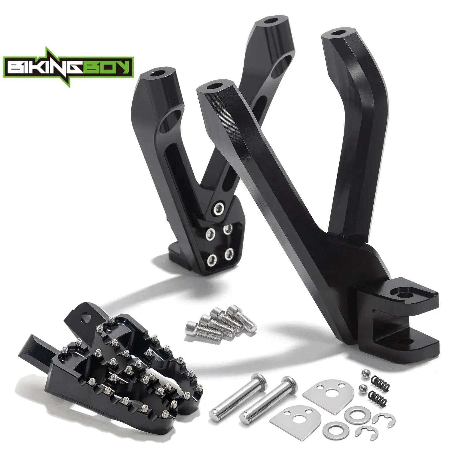 BIKINGBOY Rear Passenger Foot Pegs Rests Footpegs + Bracket Adaptor For Surron Ultra Bee Sur-ron UB Electric Dirt Off-road MX