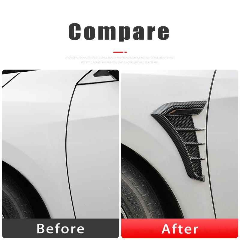 2Pcs Car Side Leafboard Sticker Flank Fender Modified For Bmw M Performance X1 X3 X4 X5 E87 F20 E46 E90 E36 E39 F10 F16 X6 M3 M5