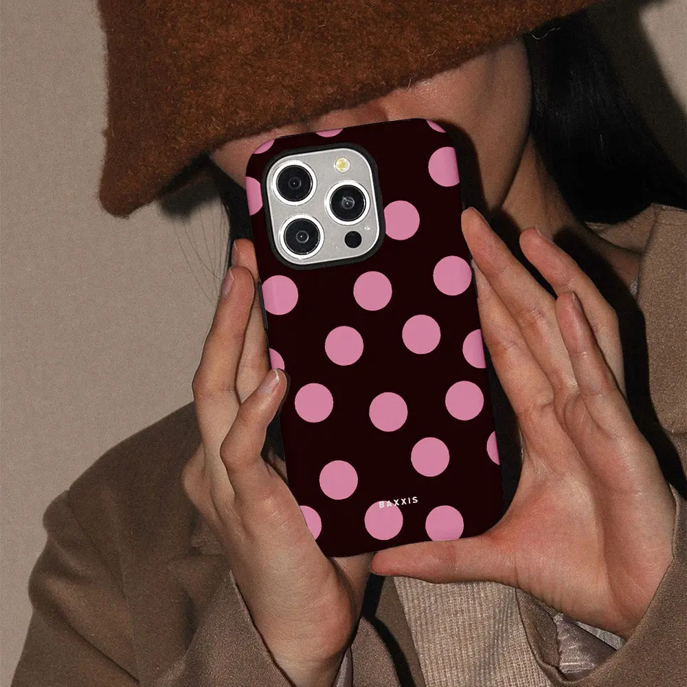 Luxuriöses Design Polka Dot Buntes Koreanisches Muster Handyhülle für iPhone 17 16e 15 14 13 12 11 Air Pro Max Plus Luxus Doppelschichtige Hülle – Detail 2