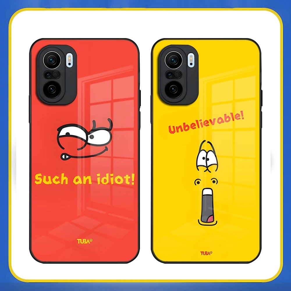 Funny Larva Animation Phone Case For Redmi 13 12 13c 12c Note 13 Pro Plus 11 12 Pro 10 12s 11s Tempered Glass Back Cover