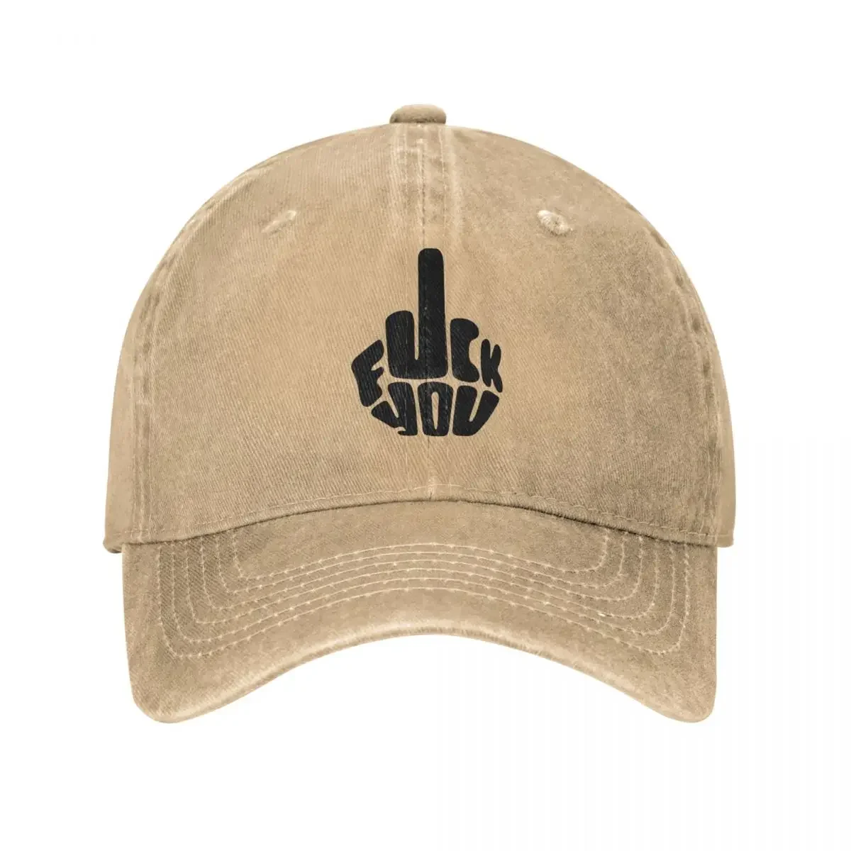 Casual Funny Middle Finger Summer Baseball Caps Washed Snapback Cap Letters Print Regulowane czapki dla mężczyzn i kobiet