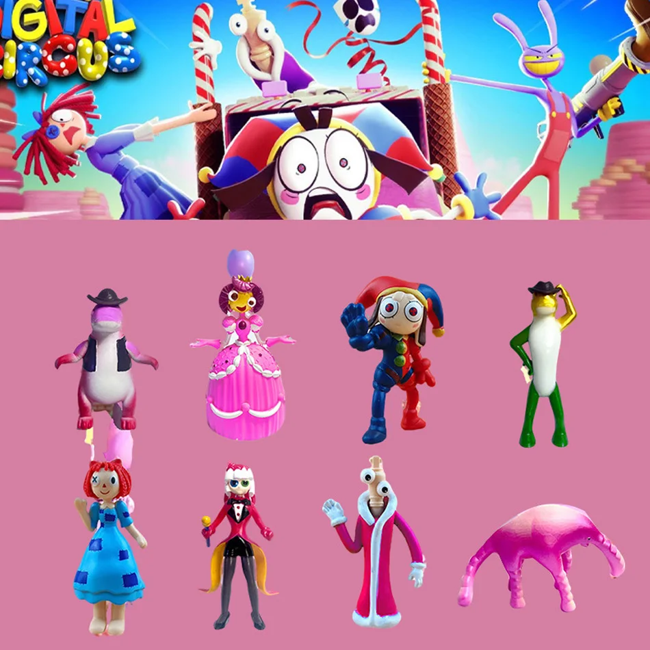 8-16 piezas de la increíble colección de figuras digitales de anime del circo, figuras de acción de Ragatha/Jax/Pomni, modelo de PVC, muñeca de juguete