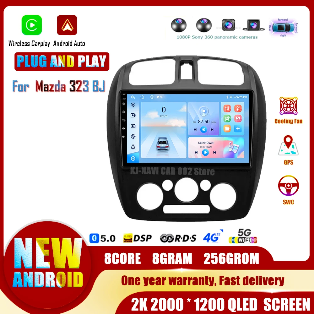 

Android 14 For Mazda 323 1998 - 2003 Car Radio Stereo Multimedia Navigation GPS Video Player Wireless Carplay Auto DSP RDS 4G