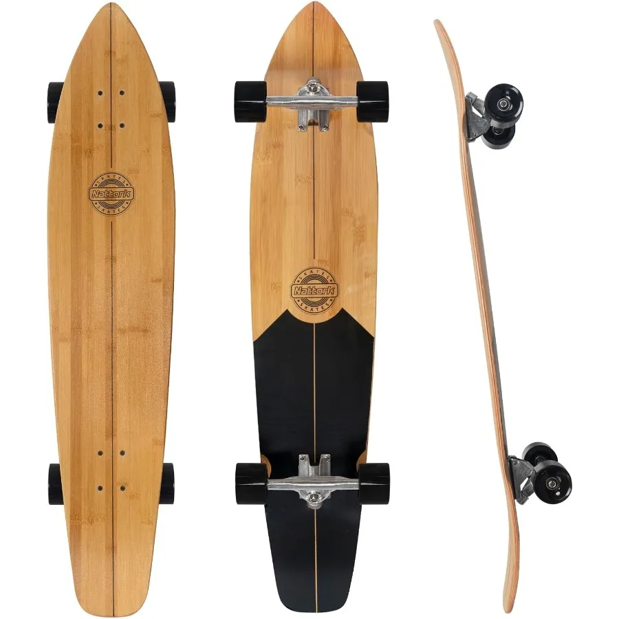 

Longboard Skateboard Complete 8 Ply Canadian Hard Maple for Commuting Carving and Downhill Riding with T-Tool Made for Adults T