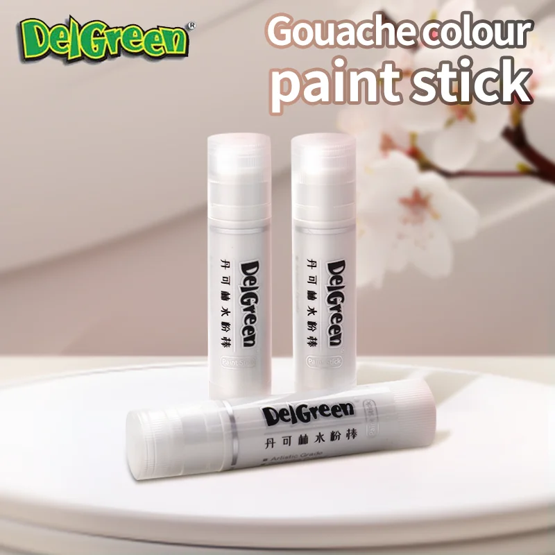 DELGREEN ARTIST GRADE Soft Solid Gouache Paint Sticks/Pastels/Crayons Basic/Macaron Drawing Safe Non-toxic Pastels