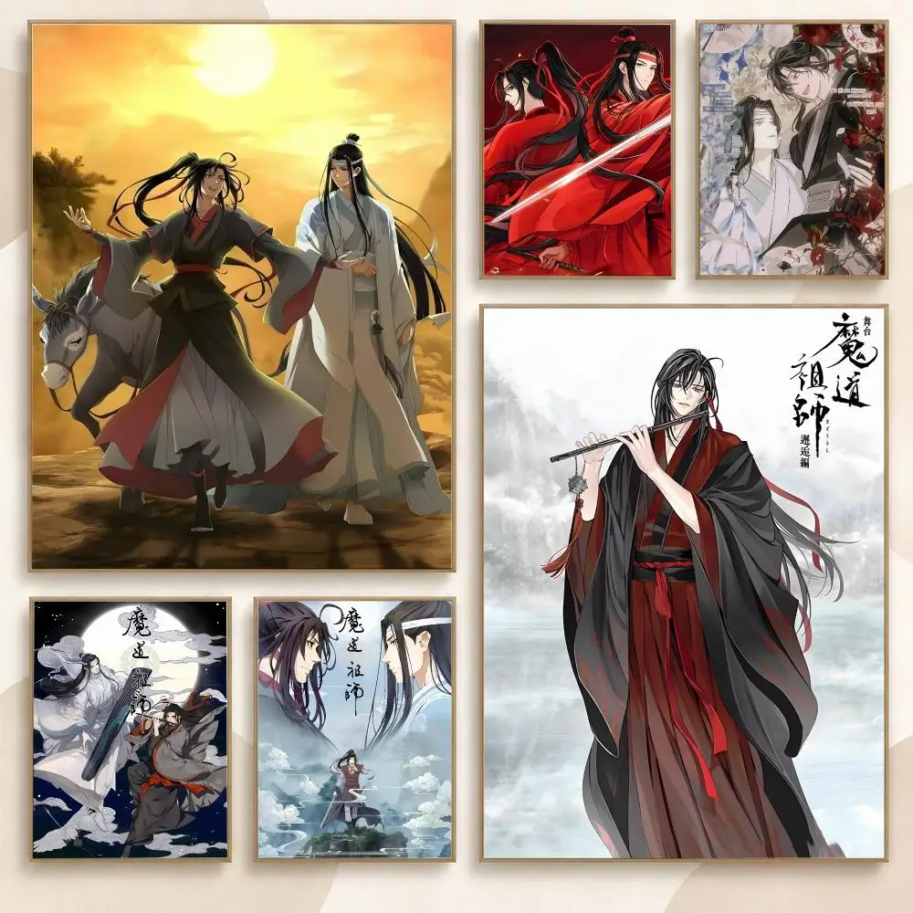 Mo Dao Zu Shi Manga Anime Retro Character Fan Series Poster Contemporary Wall Art Print for Bedroom & Living Room, Unframed
