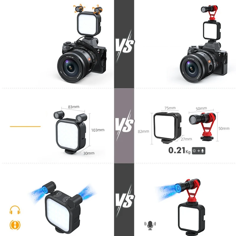 Лучшие предложения, мини-зажим на фотографиях, заполните фотографию, светодиодный фотографический прибор для селфи в реальном времени, яркость RGB 2500K-9000K с лампой для заполнения микрофона