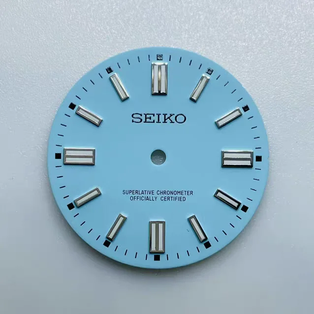 28.5mm new NH35 dial/NH36 dial green luminous dial without date dial S logo log version for Seiko mod