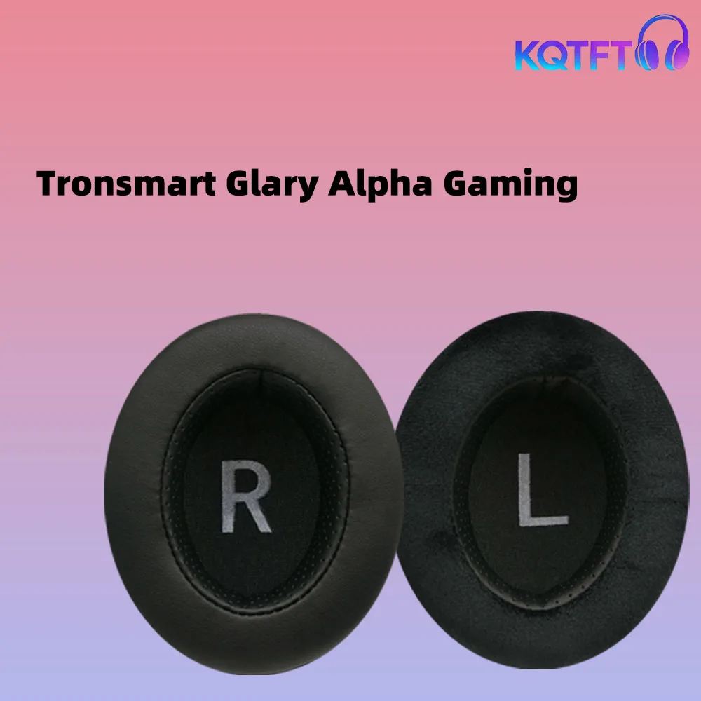Almohadillas de Repuesto para Auriculares Tronsmart Glary Alpha Gaming Parts, Cojín de Cuero, Funda de Terciopelo para Auriculares